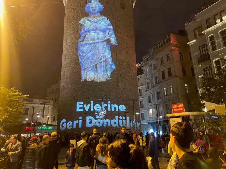 GALATA KULESİ’NE YURTDIŞINDAN GETİRİLEN KÜLTÜREL MİRASA AİT GÖRSELLER YANSITILDI