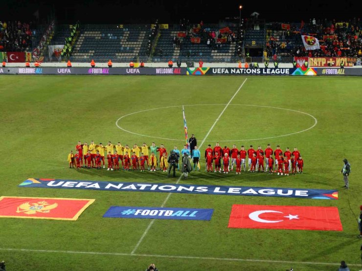 UEFA ULUSLAR LİGİ: KARADAĞ: 2 - TÜRKİYE: 1 (İLK YARI)