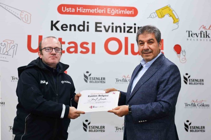 ESENLER’DE “KENDİ EVİNİZİN USTASI OLUN” PROJESİ İLK MEZUNLARINI VERDİ