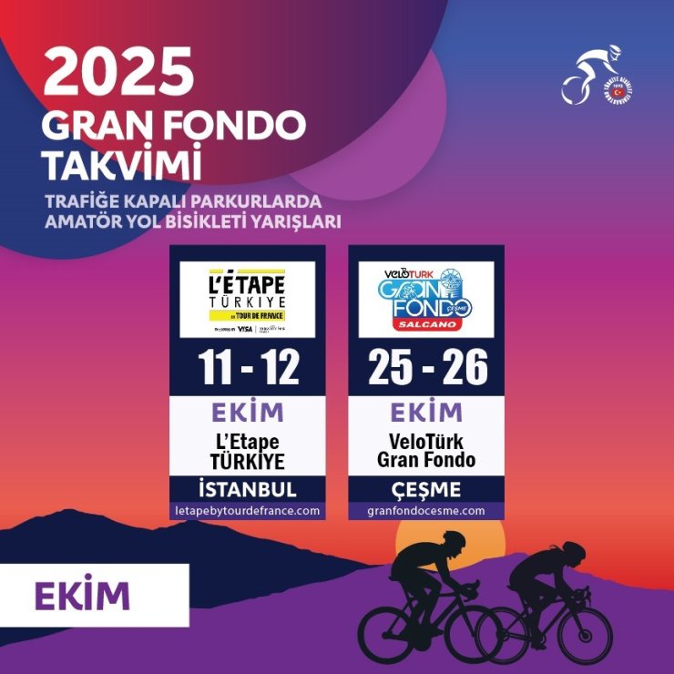 TÜRKİYE BİSİKLET FEDERASYONU, 2025 YILI GRAN FONDO YARIŞLARININ TAKVİMİNİ AÇIKLADI