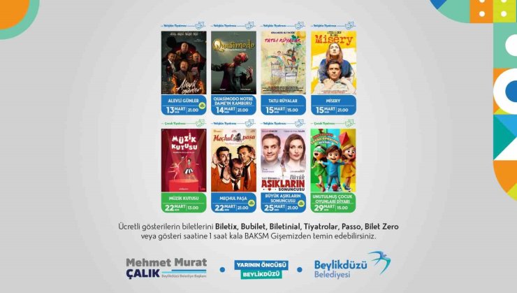 BEYLİKDÜZÜ’NDE KÜLTÜR SANAT ETKİNLİKLERİ MART AYINDA DA DOPDOLU