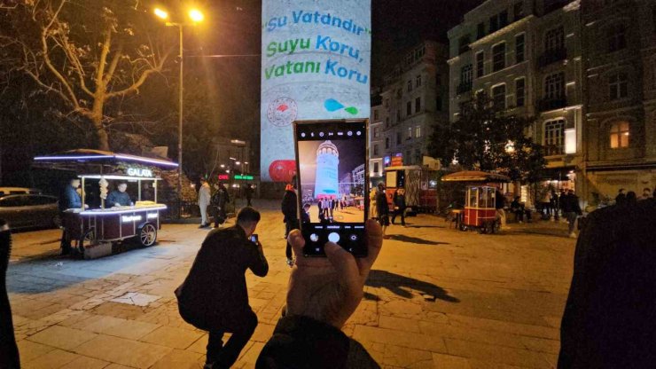 GALATA KULESİ’NE YANSITILAN VİDEO İLE SU GÜNÜ’NE DİKKAT ÇEKİLDİ