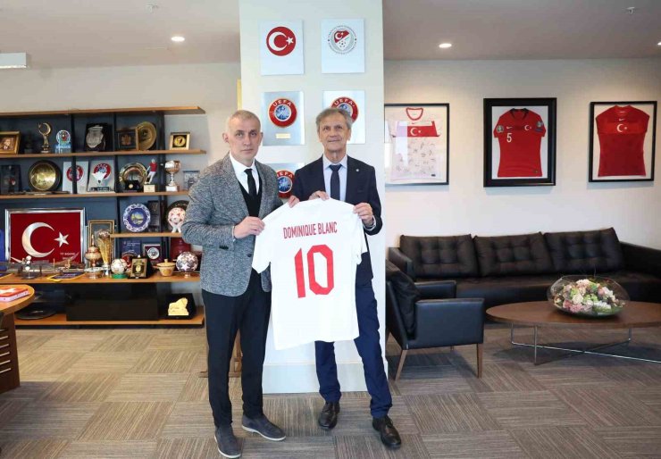 İSVİÇRE FUTBOL FEDERASYONU BAŞKANI BLANC’TAN HACIOSMANOĞLU’NA ZİYARET